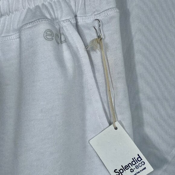 NWT Splendid Terry Drawstring Waist Eco Shorts White Womens S (4-6) Beach Summer - Picture 13 of 13